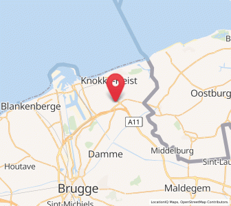 Map of Westkapelle, Flanders