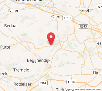 Map of Westmeerbeek, Flanders