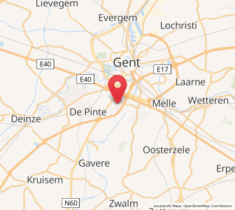 Map of Zwijnaarde, Flanders