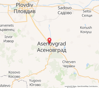 Map of Asenovgrad, Plovdiv