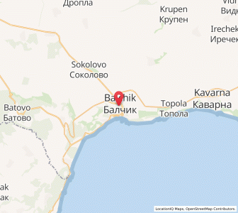 Map of Balchik, Dobrich