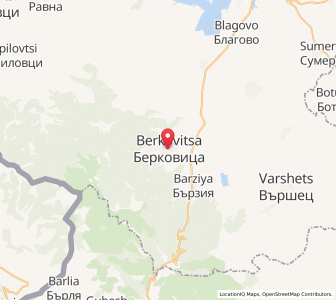 Map of Berkovitsa, Montana