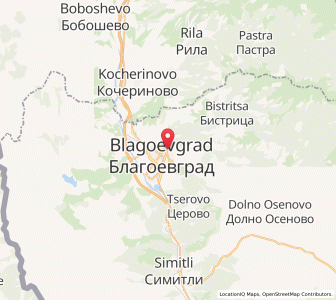 Map of Blagoevgrad
