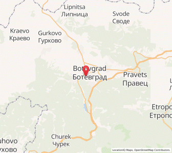 Map of Botevgrad, Sofia