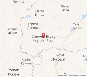 Map of Cherven Bryag, Pleven