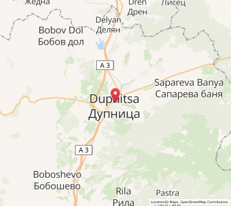 Map of Dupnitsa, Kyustendil