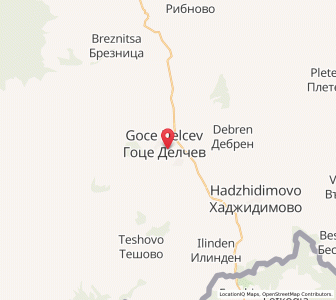 Map of Gotse Delchev, Blagoevgrad