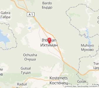 Map of Ihtiman, Sofia