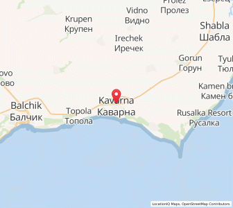 Map of Kavarna, Dobrich