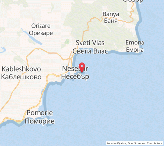 Map of Nesebar, Burgas