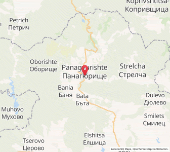 Map of Panagyurishte, Pazardzhik