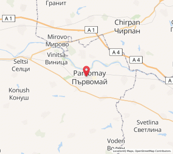Map of Parvomay, Plovdiv