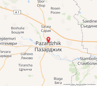 Map of Pazardzhik