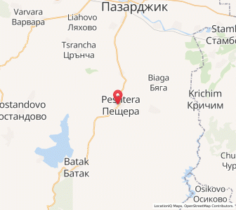 Map of Peshtera, Pazardzhik