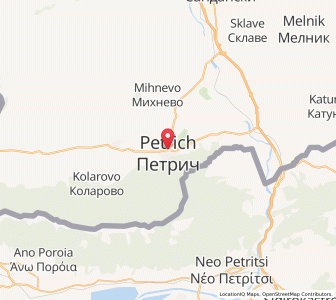 Map of Petrich, Blagoevgrad