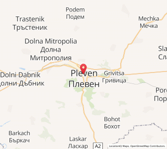 Map of Pleven