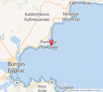 Map of Pomorie, Burgas