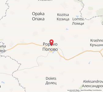 Map of Popovo, Targovishte