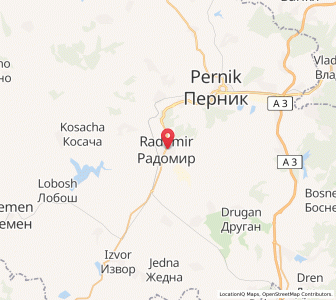 Map of Radomir, Pernik
