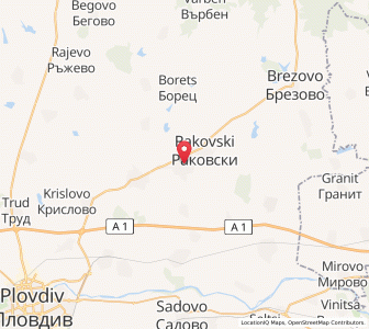 Map of Rakovski, Plovdiv