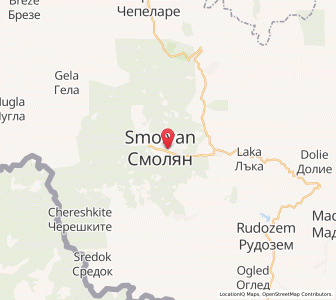 Map of Smolyan