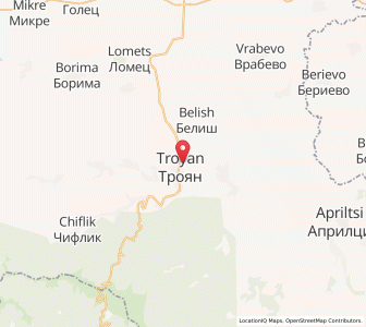 Map of Troyan, Lovech