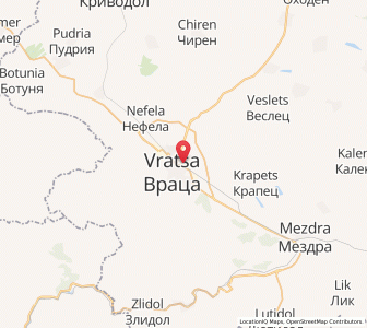 Map of Vratsa