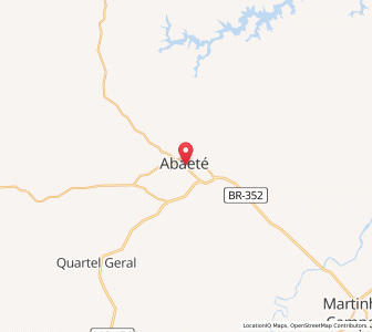 Map of Abaeté, Minas Gerais
