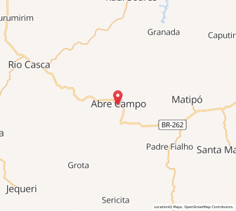 Map of Abre Campo, Minas Gerais