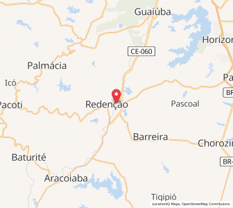 Map of Acarape, Ceará