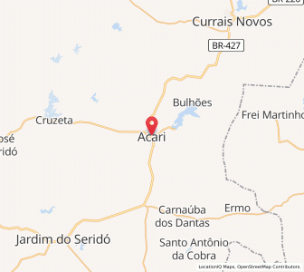 Map of Acari, Rio Grande do Norte