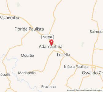 Map of Adamantina, São Paulo