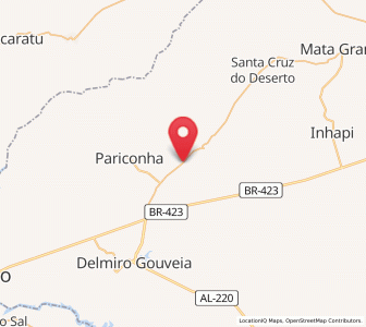 Map of Água Branca, Alagoas