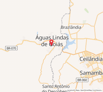 Map of Águas Lindas de Goiás, Goiás