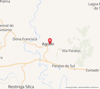 Map of Agudo, Rio Grande do Sul