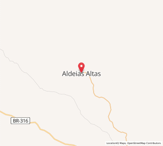 Map of Aldeias Altas, Maranhão