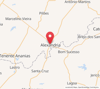 Map of Alexandria, Rio Grande do Norte