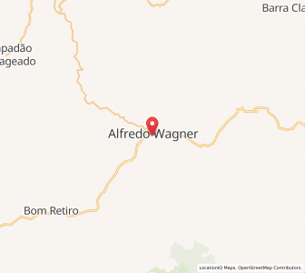 Map of Alfredo Wagner, Santa Catarina
