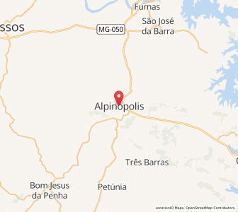 Map of Alpinópolis, Minas Gerais
