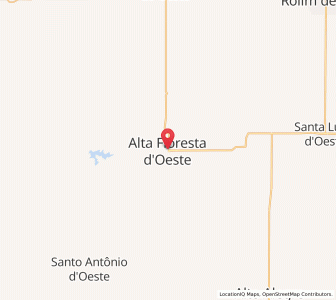 Map of Alta Floresta D'Oeste, Rondônia