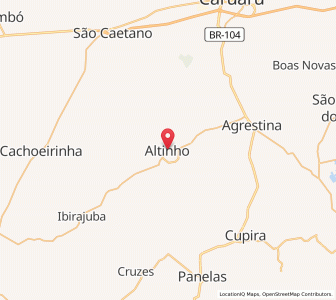 Map of Altinho, Pernambuco