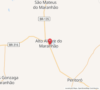 Map of Alto Alegre do Maranhão, Maranhão