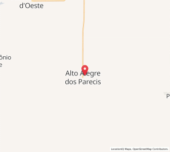 Map of Alto Alegre dos Parecis, Rondônia