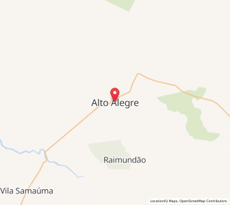 Map of Alto Alegre, Roraima