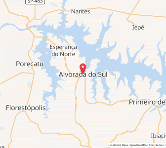 Map of Alvorada do Sul, Paraná