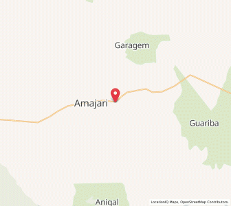 Map of Amajari, Roraima