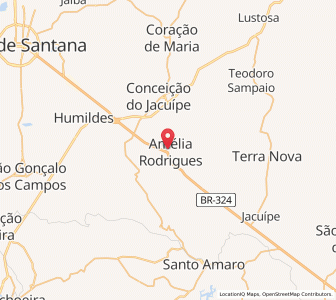 Map of Amélia Rodrigues, Bahia