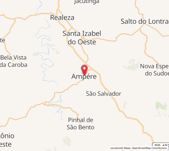 Map of Ampére, Paraná