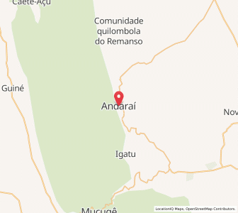Map of Andaraí, Bahia