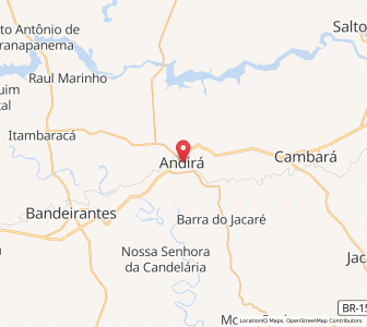 Map of Andirá, Paraná